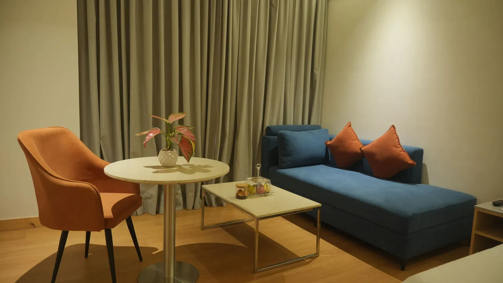 Suite seating area at Geeta Sarovar Portico